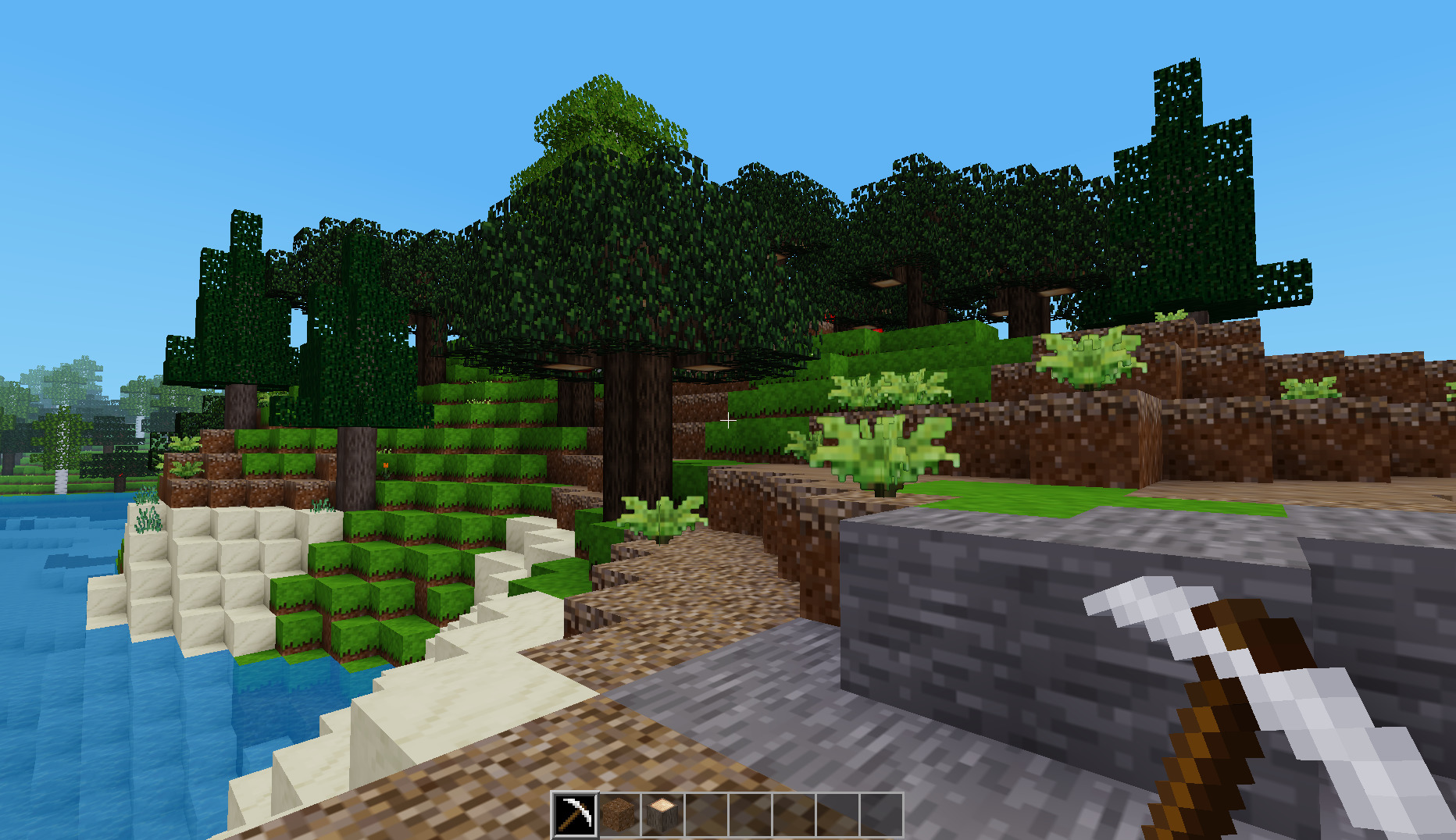 Capture d&rsquo;écran de Minetest &ldquo;de base&rdquo;